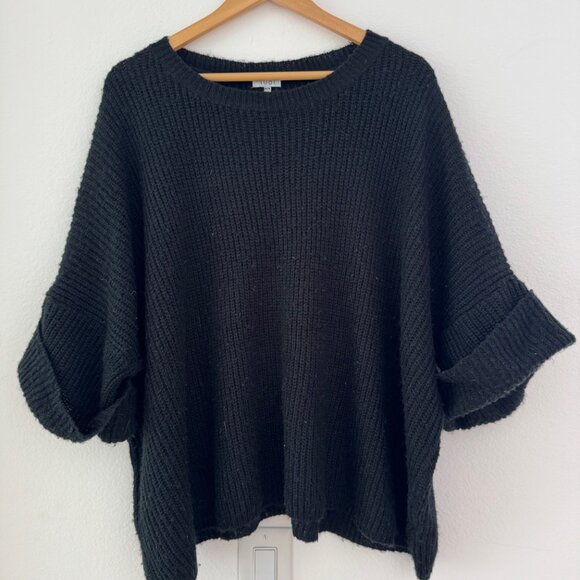 BLACK TOBI Oversized Knit Sweater – Slouchy Fit, Cozy Everyday Layer, Size M - Picture 4 of 6